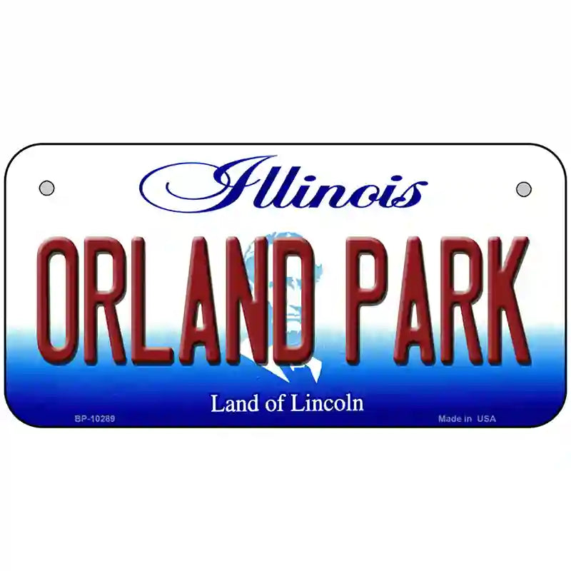 Orland Park Illinois Metal Novelty License Plate 6" x 3" (BP)