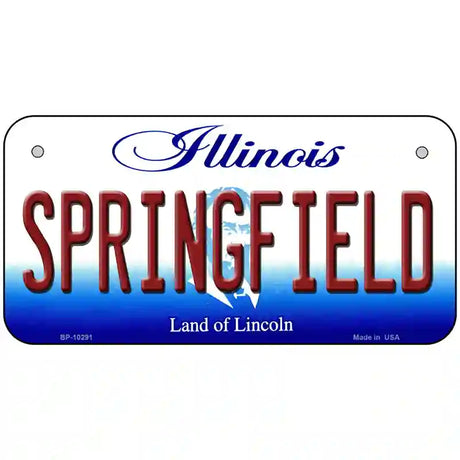 Springfield Illinois Metal Novelty License Plate 6" x 3" (BP)