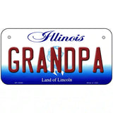 Grandpa Illinois Metal Novelty License Plate 6" x 3" (BP)