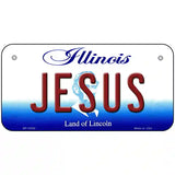 Jesus Illinois Metal Novelty License Plate 6" x 3" (BP)