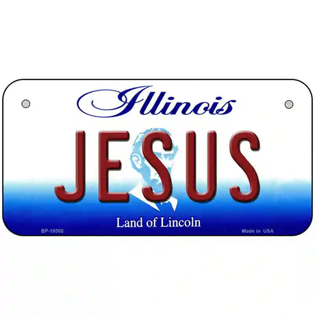 Jesus Illinois Metal Novelty License Plate 6" x 3" (BP)