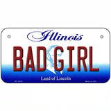 Bad Girl Illinois Metal Novelty License Plate 6" x 3" (BP)