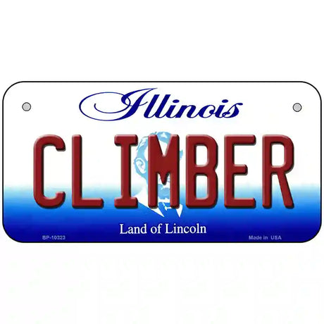 Climber Illinois Metal Novelty License Plate 6" x 3" (BP)