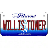 Willis Tower Illinois Metal Novelty License Plate 6" x 3" (BP)