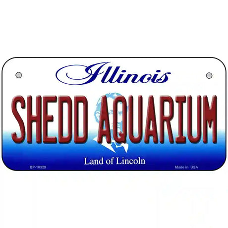 Shedd Aquarium Illinois Metal Novelty License Plate 6" x 3" (BP)