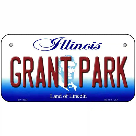 Grant Park Illinois Metal Novelty License Plate 6" x 3" (BP)