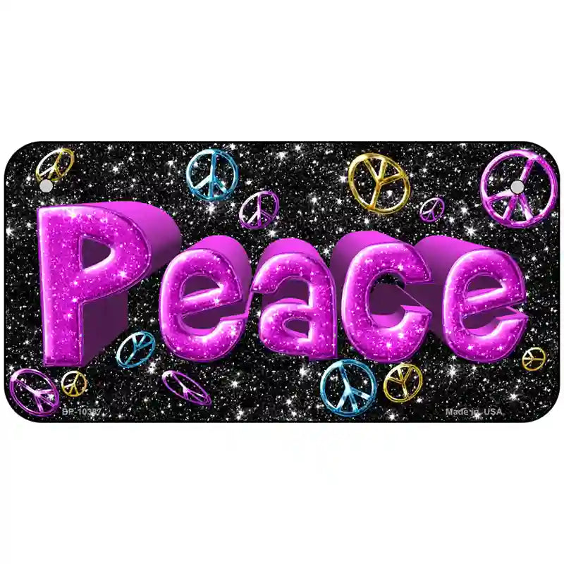 Peace Metal Novelty License Plate 6" x 3" (BP)