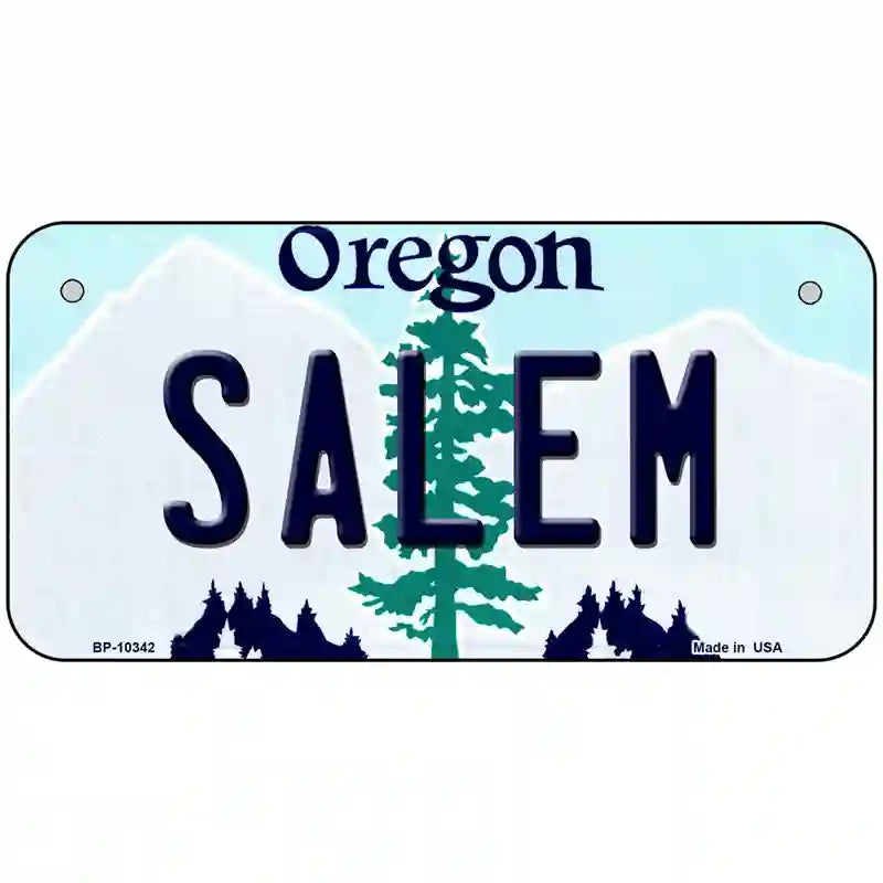 Salem Oregon Metal Novelty License Plate 6" x 3" (BP)