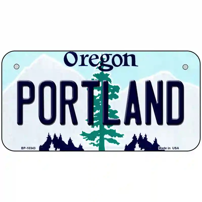 Portland Oregon Metal Novelty License Plate 6" x 3" (BP)