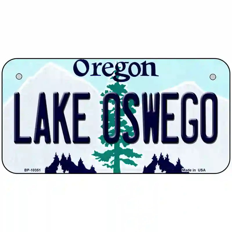 Lake Oswego Oregon Metal Novelty License Plate 6" x 3" (BP)