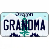 Grandma Oregon Metal Novelty License Plate 6" x 3" (BP)