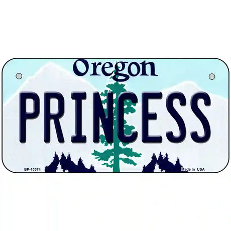 Princess Oregon Metal Novelty License Plate 6" x 3" (BP)