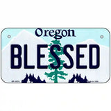 Blessed Oregon Metal Novelty License Plate 6" x 3" (BP)