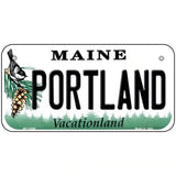 Portland Maine Metal Novelty License Plate 6" x 3" (BP)