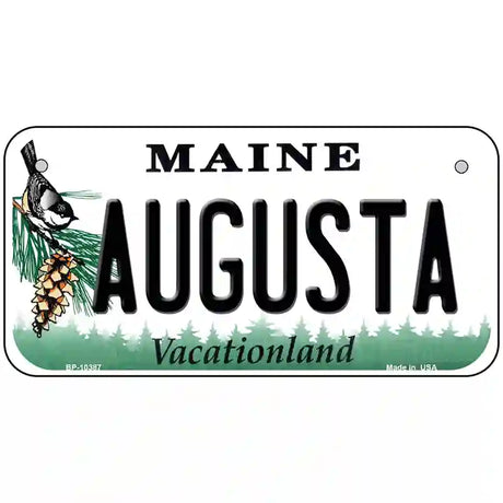 Augusta Maine Metal Novelty License Plate 6" x 3" (BP)