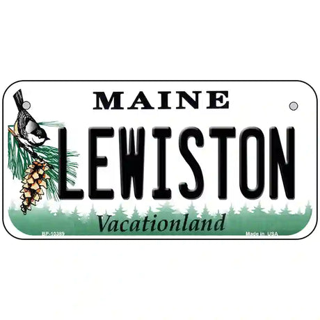 Lewiston Maine Metal Novelty License Plate 6" x 3" (BP)