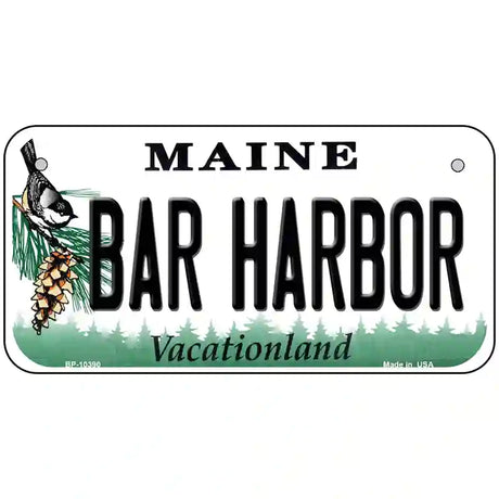 Bar Harbor Maine Metal Novelty License Plate 6" x 3" (BP)