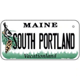 South Portland Maine Metal Novelty License Plate 6" x 3" (BP)