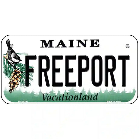 Freeport Maine Metal Novelty License Plate 6" x 3" (BP)