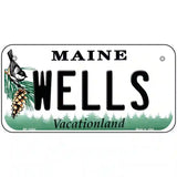 Wells Maine Metal Novelty License Plate 6" x 3" (BP)