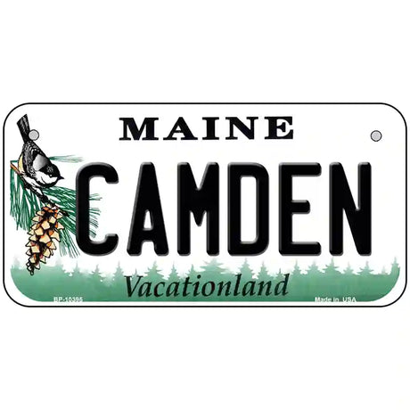 Camden Maine Metal Novelty License Plate 6" x 3" (BP)