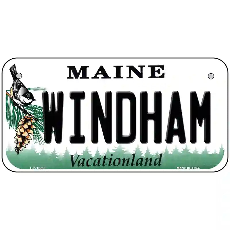 Windham Maine Metal Novelty License Plate 6" x 3" (BP)