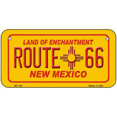 Route 66 New Mexico Novelty Metal License Plate 6" x 3" (BP)