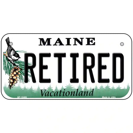 Retired Maine Metal Novelty License Plate 6" x 3" (BP)