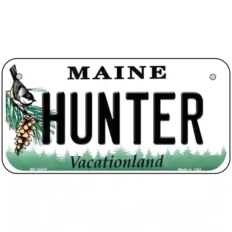 Hunter Maine Metal Novelty License Plate 6" x 3" (BP)