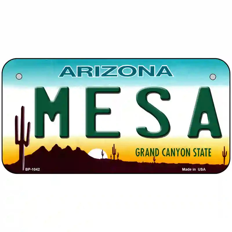 Mesa Arizona Novelty Metal License Plate 6" x 3" (BP)