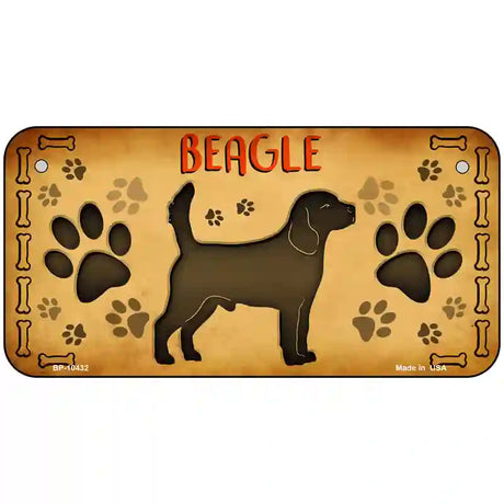 Beagle Novelty Metal License Plate 6" x 3" (BP)