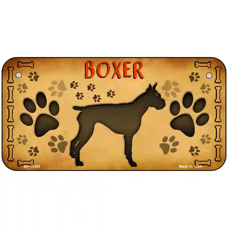 Boxer Novelty Metal License Plate 6" x 3" (BP)