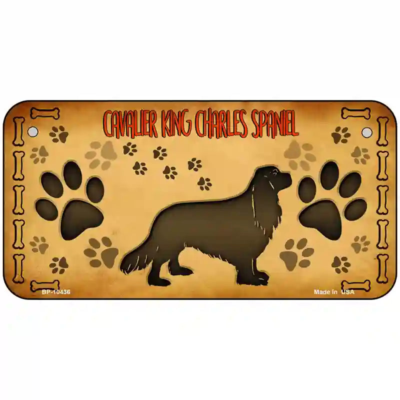 Cavalier King Charles Spaniel Novelty Metal License Plate 6" x 3" (BP)