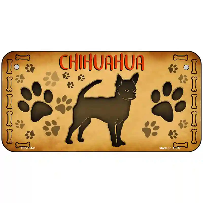 Chihuahua Novelty Metal License Plate 6" x 3" (BP)