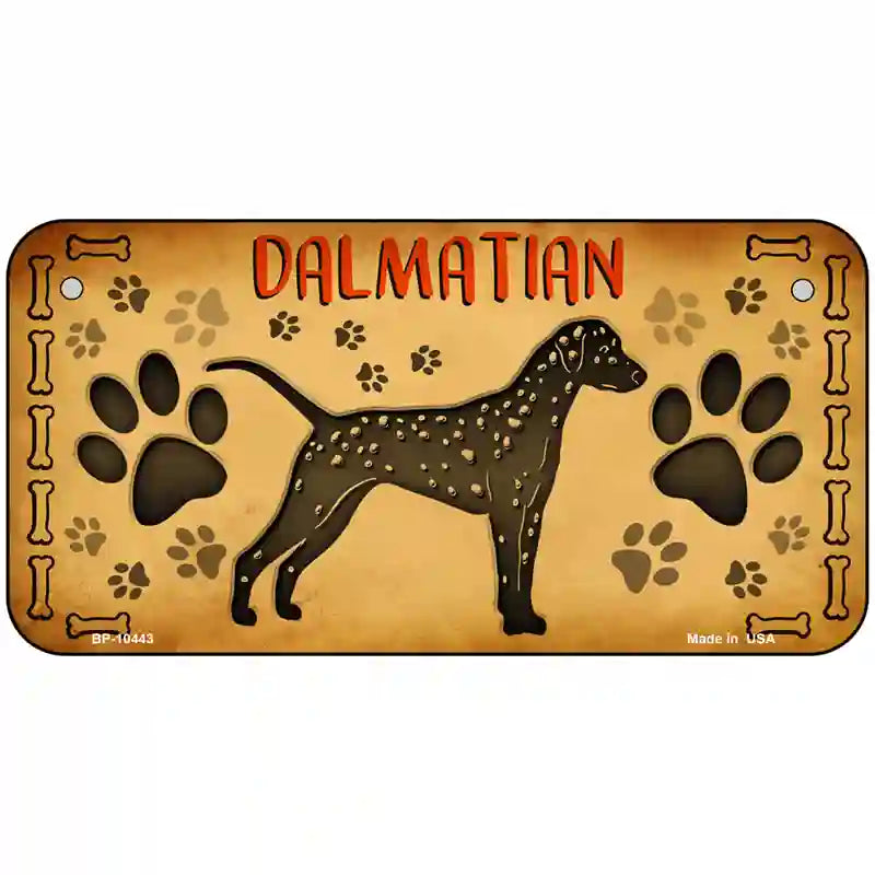 Dalmatian Novelty Metal License Plate 6" x 3" (BP)