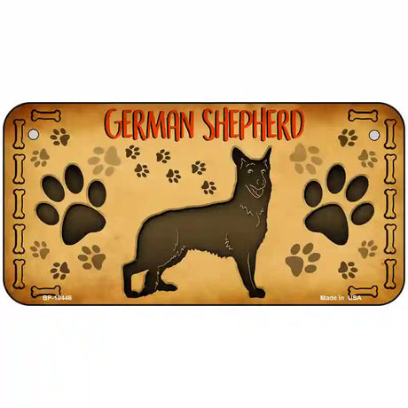 German Shepherd Novelty Metal License Plate 6" x 3" (BP)