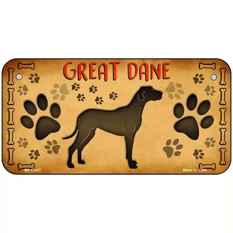 Great Dane Novelty Metal License Plate 6" x 3" (BP)