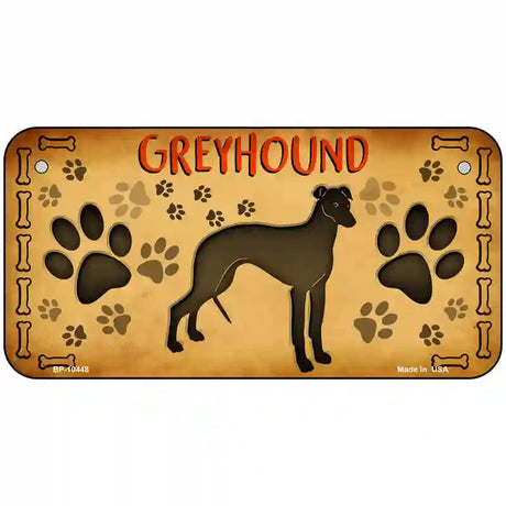 Greyhound Novelty Metal License Plate 6" x 3" (BP)