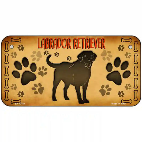 Labrador Retriever Novelty Metal License Plate 6" x 3" (BP)