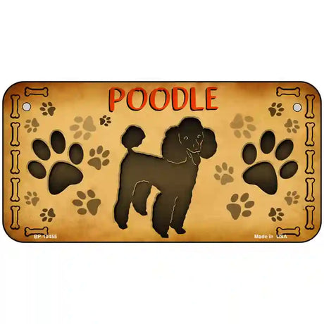 Poodle Novelty Metal License Plate 6" x 3" (BP)