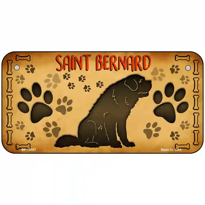 Saint Bernard Novelty Metal License Plate 6" x 3" (BP)