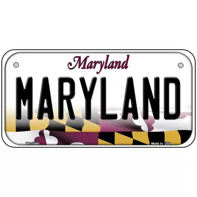 Maryland Metal Novelty License Plate 6" x 3" (BP)