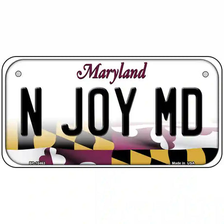 N Joy MD Maryland Metal Novelty License Plate 6" x 3" (BP)