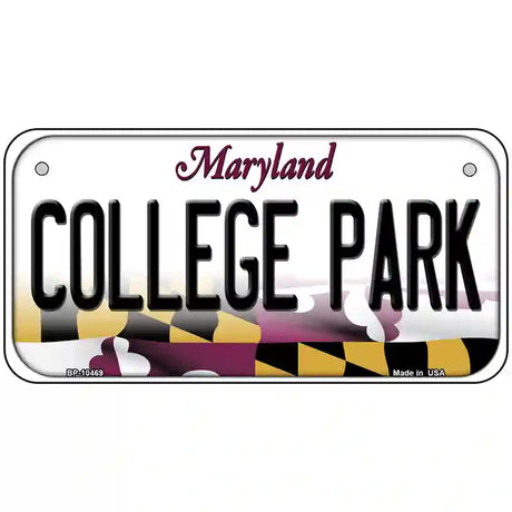 College Park Maryland Metal Novelty License Plate 6" x 3" (BP)