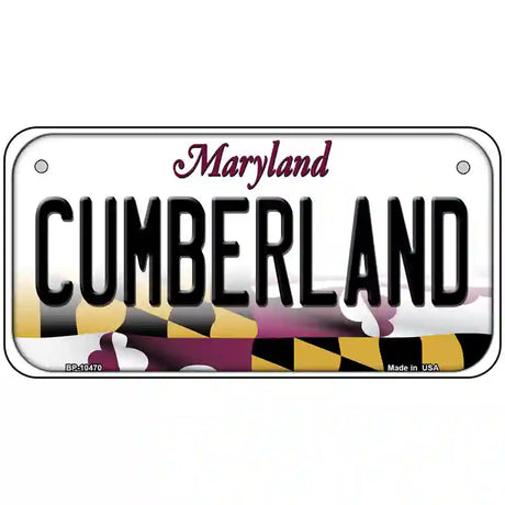 Cumberland Maryland Metal Novelty License Plate 6" x 3" (BP)