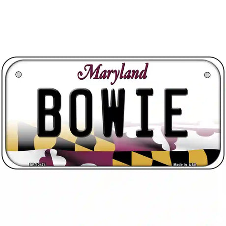 Bowie Maryland Metal Novelty License Plate 6" x 3" (BP)