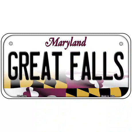 Great Falls Maryland Metal Novelty License Plate 6" x 3" (BP)