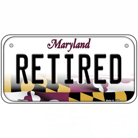 Retired Maryland Metal Novelty License Plate 6" x 3" (BP)