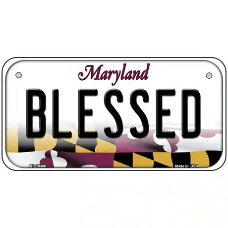 Blessed Maryland Metal Novelty License Plate 6" x 3" (BP)