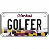 Golfer Maryland Metal Novelty License Plate 6" x 3" (BP)